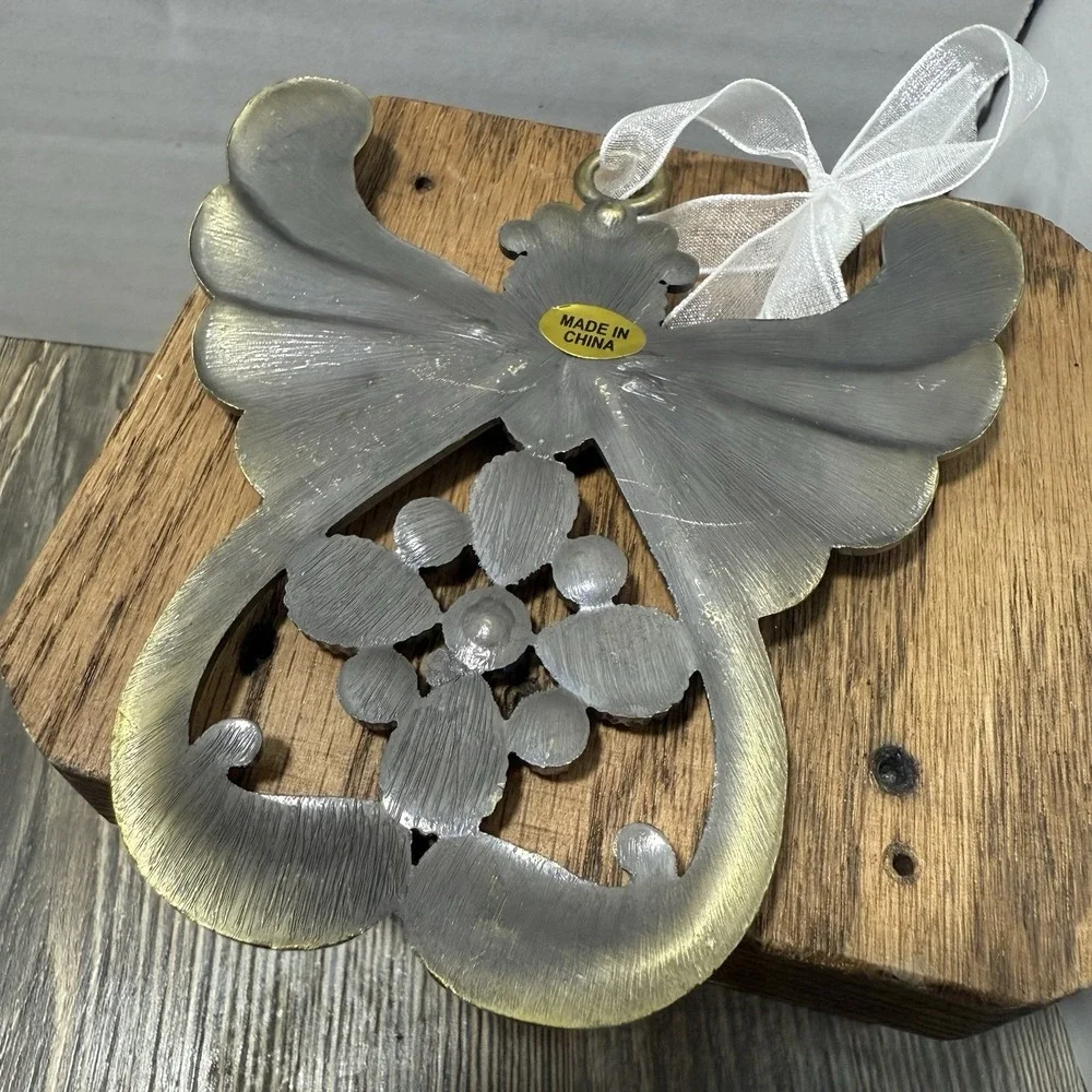 Pewter And Enamel‎ Guardian Angel Ornament
